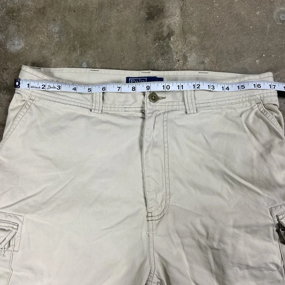Polo Ralph Lauren Cargo Shorts Size 34 Beige Chino Casual Fit Utility Outdoor‎